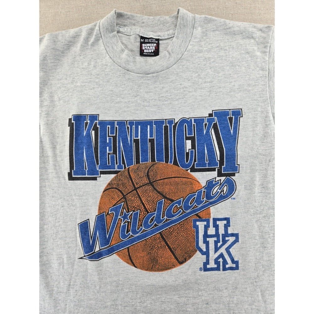 Vtg 90s Kentucky Wildcats Basketball T Shirt M Screen Stars Best Single Stitch
